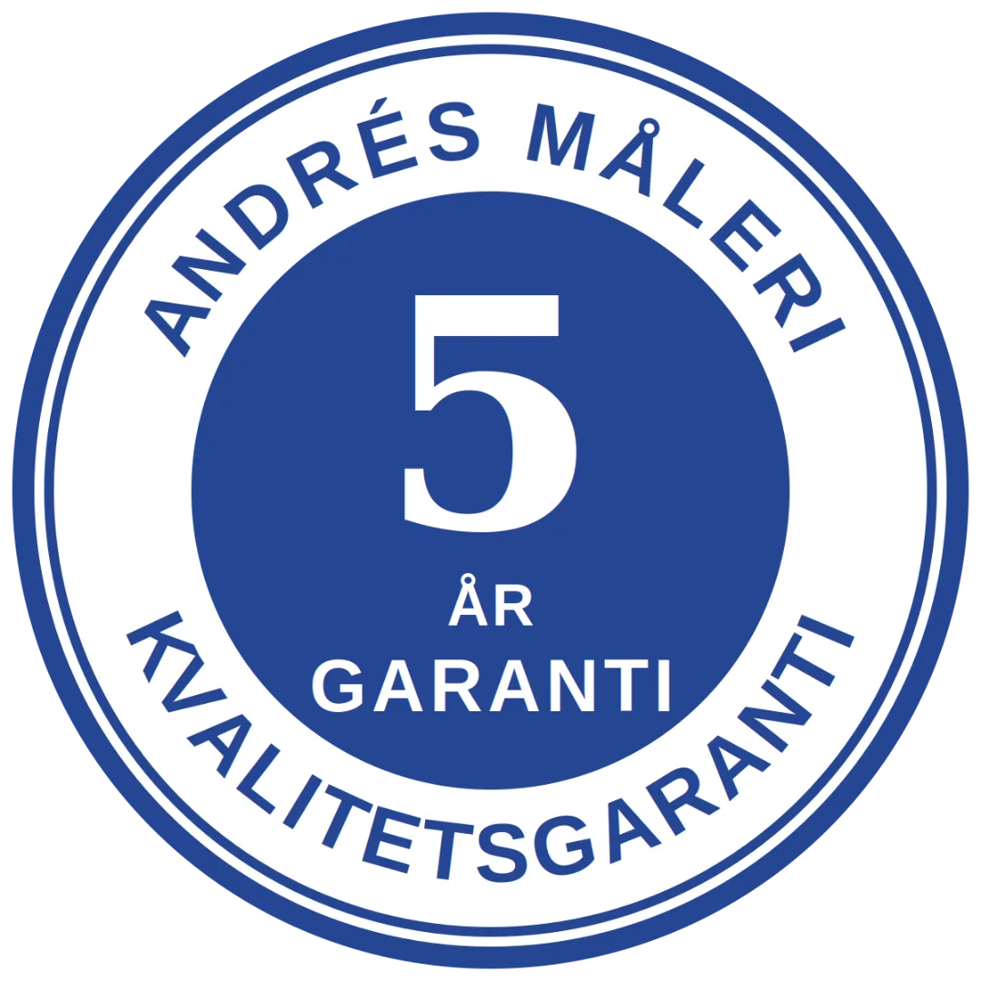 Andrés Måleri – skriftlig garanti på takmålning