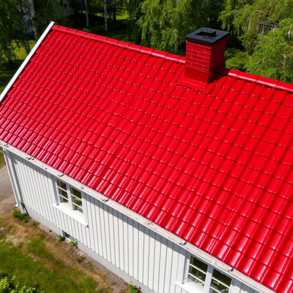 Efter – Se skillnaden efter taktvätt och takmålning