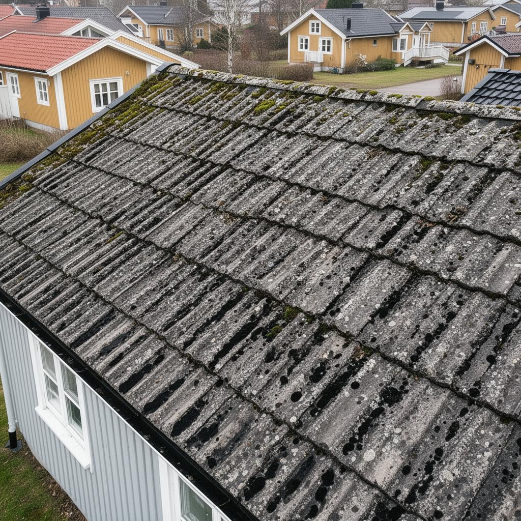 Före – Se skillnaden efter taktvätt och takmålning