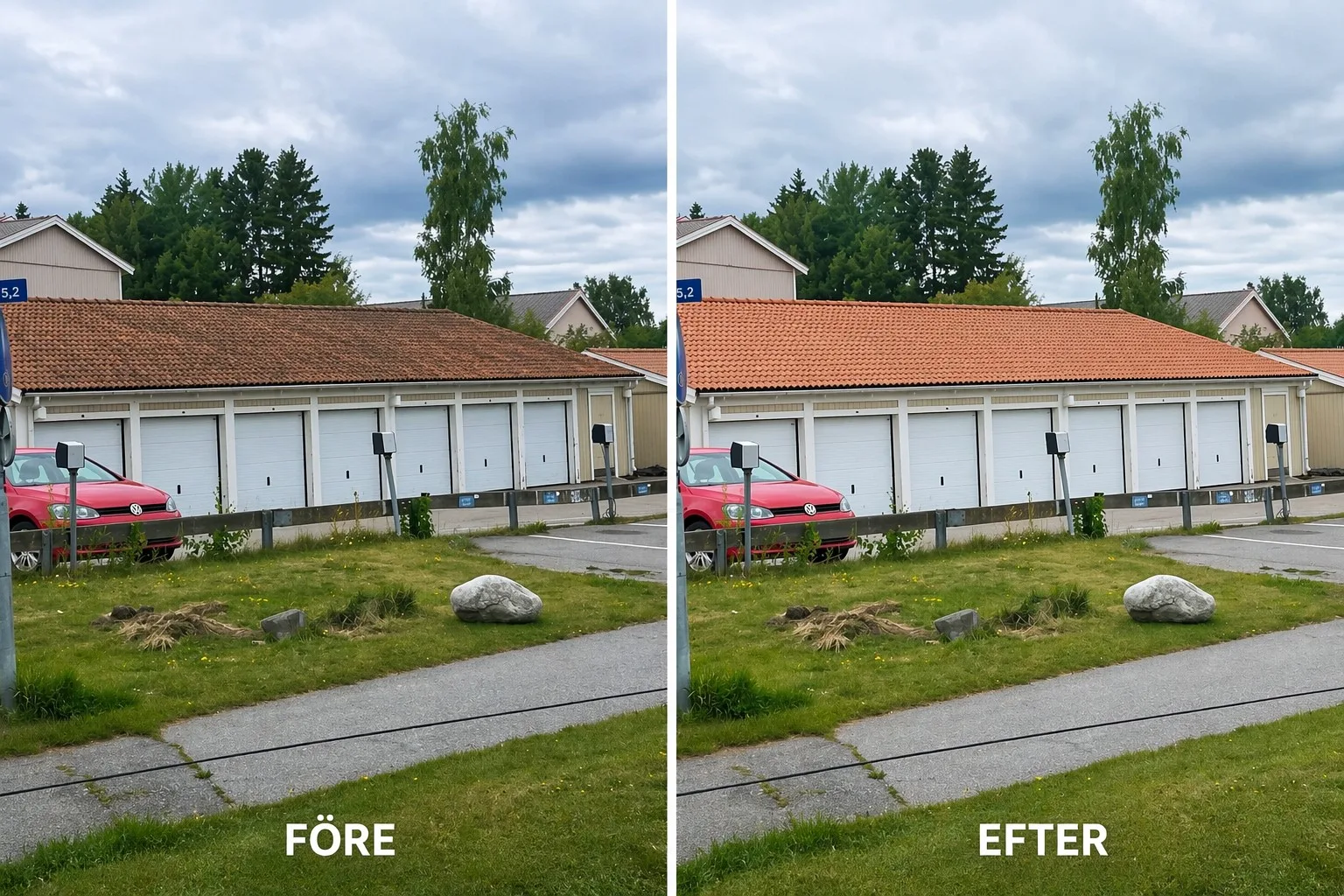 Före – Sedan 1994 har vi tvättat närmare 1000 fasader för villa och fastighetsägare.
