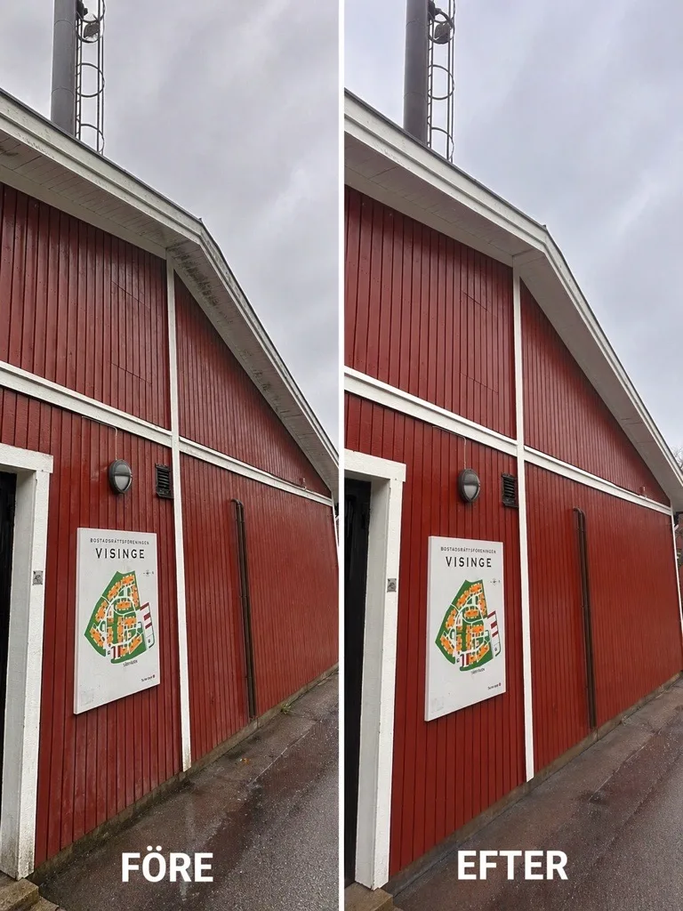 Före – Sedan 1994 har vi tvättat närmare 1000 fasader för villa och fastighetsägare.